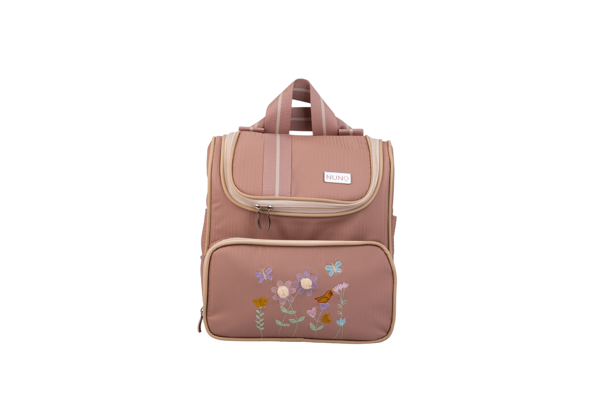 MOCHILA JARDIM - ROSÊ COM LISTRAS