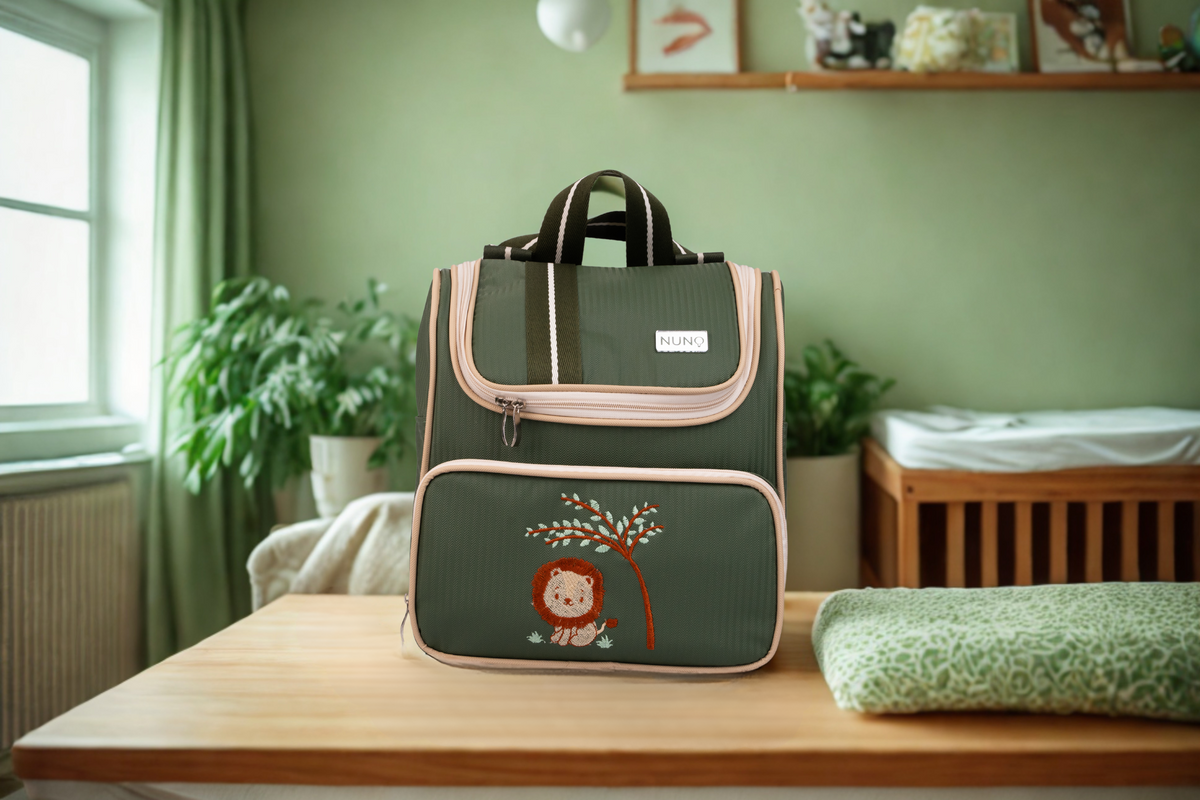 MOCHILA SAFARI - VERDE MILITAR COM LISTRAS