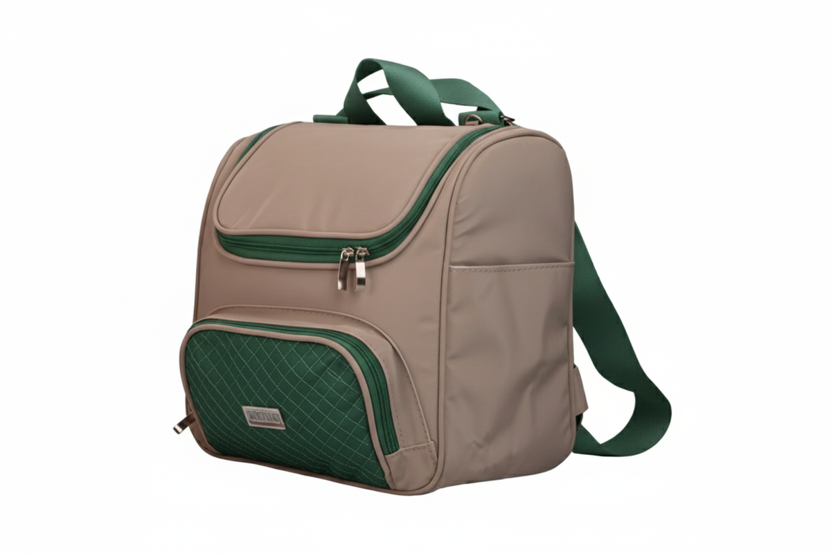 MOCHILA BELGA - BEGE E VERDE MILITAR