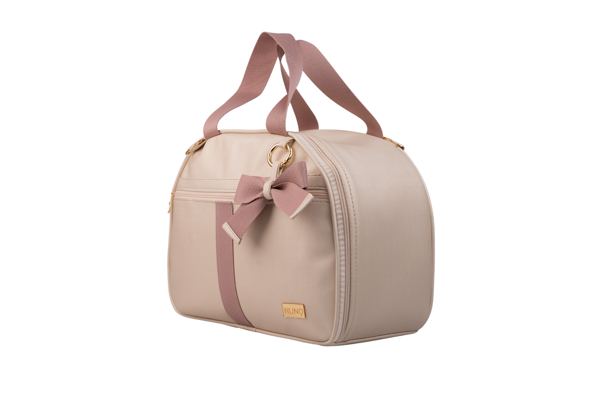 MALA DE MÃO CLASSIC - BEGE COM ROSÊ