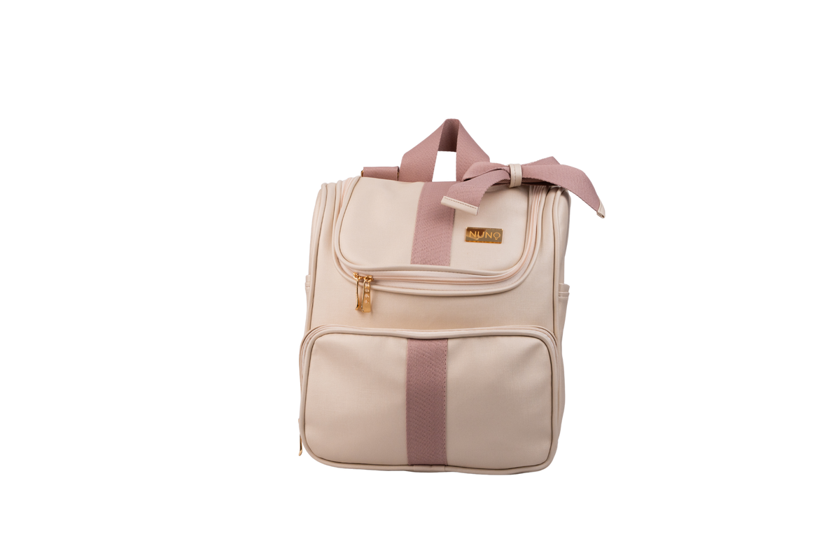 MOCHILA CLASSIC - BEGE COM ROSÊ