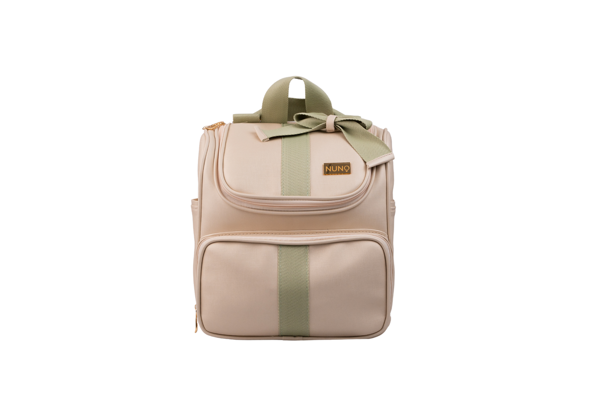 MOCHILA CLASSIC - BEGE COM VERDE CLARO