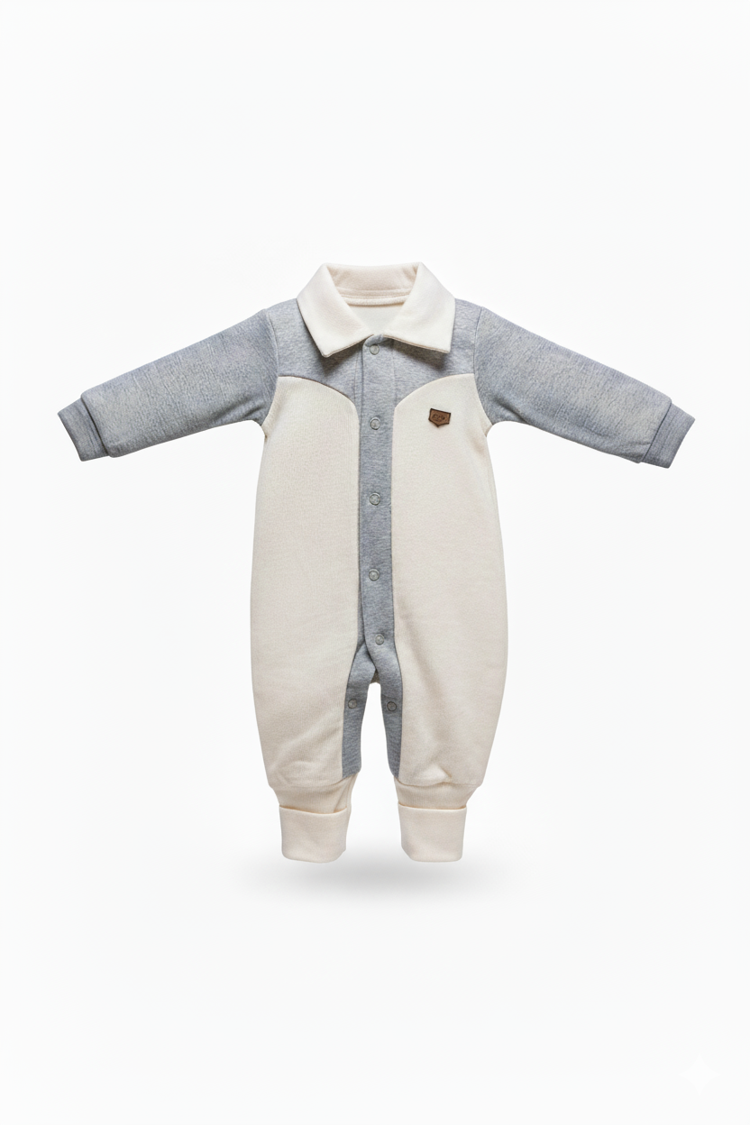 MACACÃO PAULO ESTILIZADO BEGE - 0-6 MESES