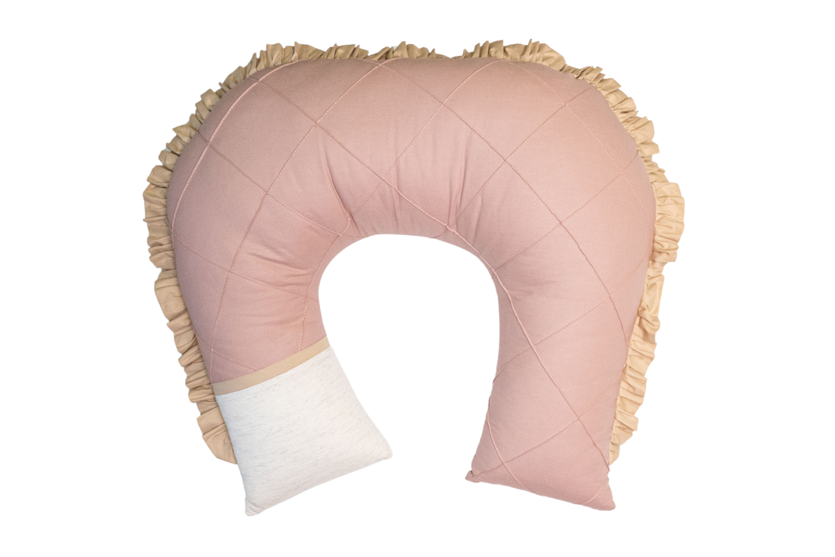 ALMOFADA DE AMAMENTAÇÃO  TRADICIONAL - ROSÊ COM BEGE