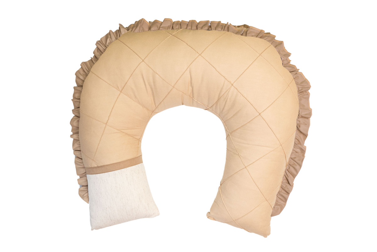 ALMOFADA DE AMAMENTAÇÃO  TRADICIONAL - BEGE COM MARROM