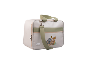 MALA DE MÃO  FAUNA - OFF WHITE COM VERDE CLARO