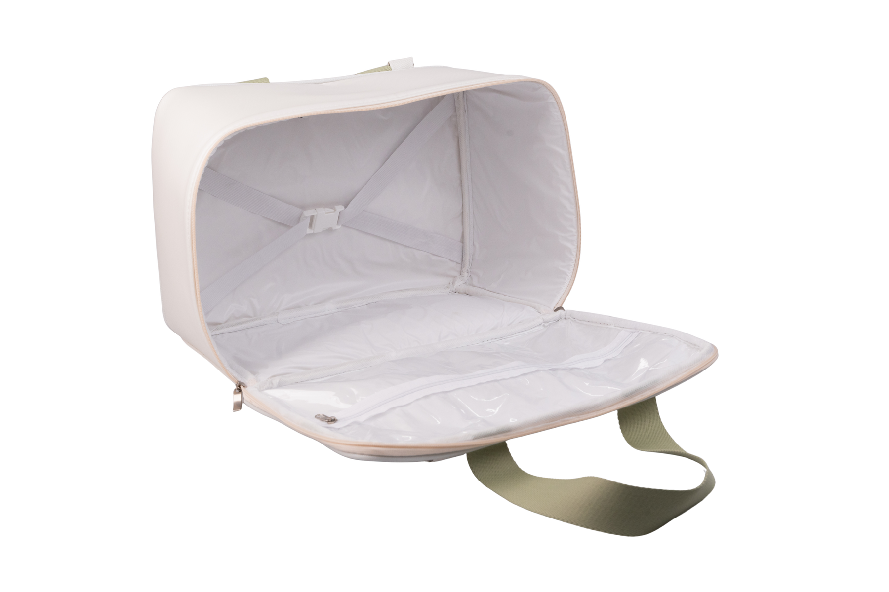 MALA DE MÃO  FAUNA - OFF WHITE COM VERDE CLARO
