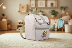 MOCHILA FAUNA - OFF WHITE COM VERDE CLARO