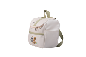 MOCHILA FAUNA - OFF WHITE COM VERDE CLARO