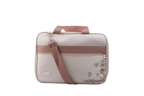 MALA DE MÃO FLORA - OFF WHITE COM ROSÊ