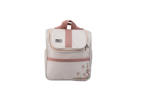 MOCHILA FLORA - OFF WHITE COM ROSÊ