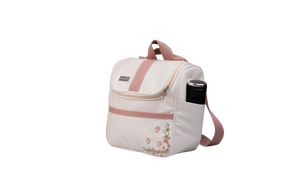 MOCHILA FLORA - OFF WHITE COM ROSÊ