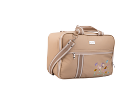 MALA DE MÃO  JARDIM - BEGE COM LISTRAS