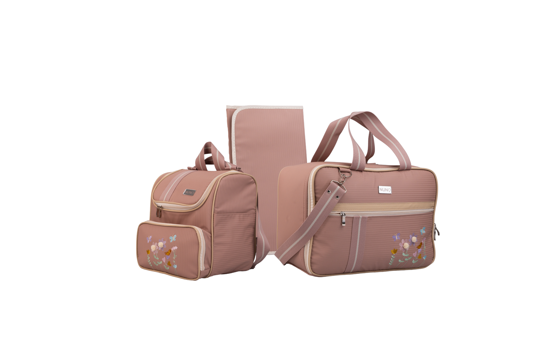 MOCHILA JARDIM - ROSÊ COM LISTRAS