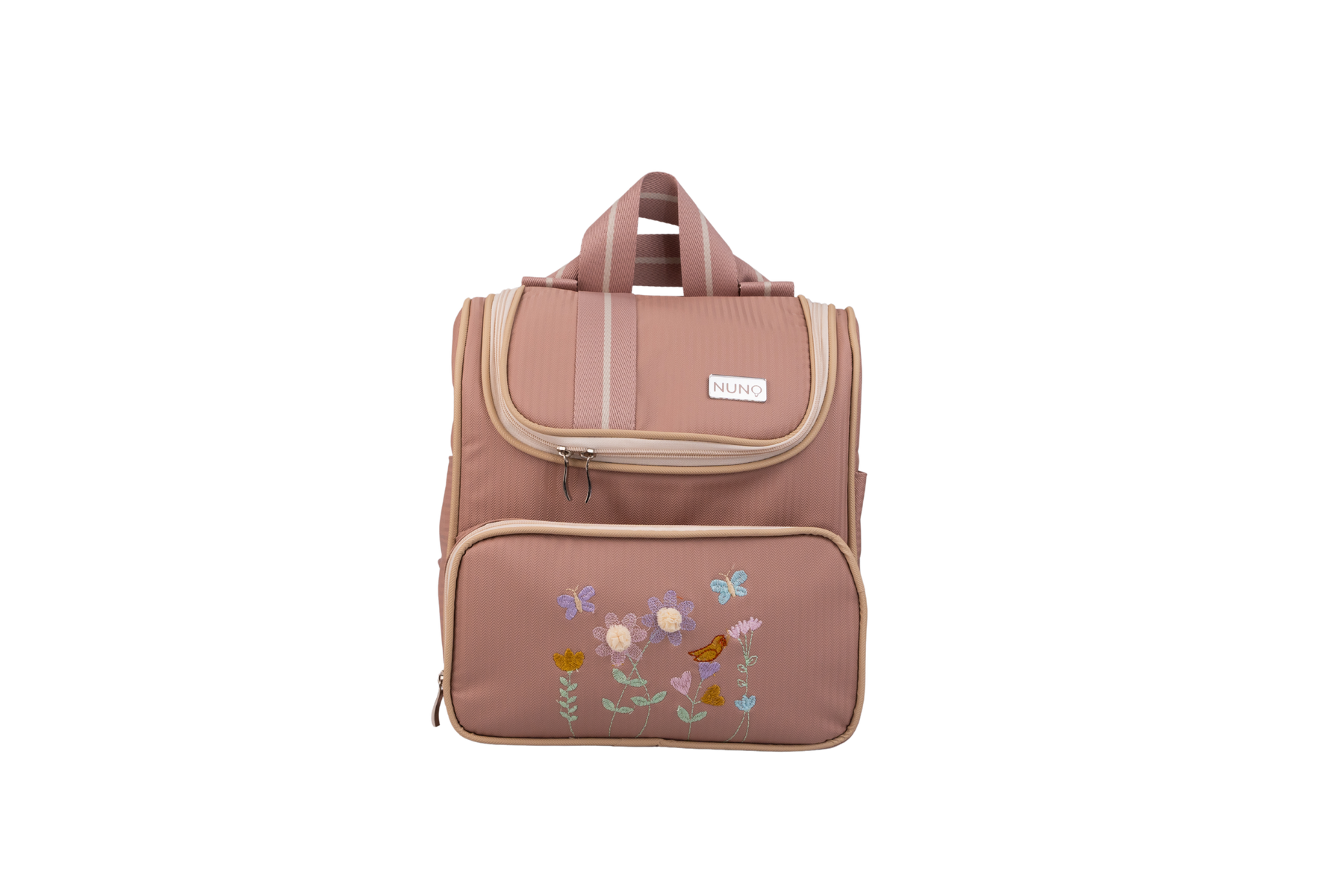 MOCHILA JARDIM - ROSÊ COM LISTRAS