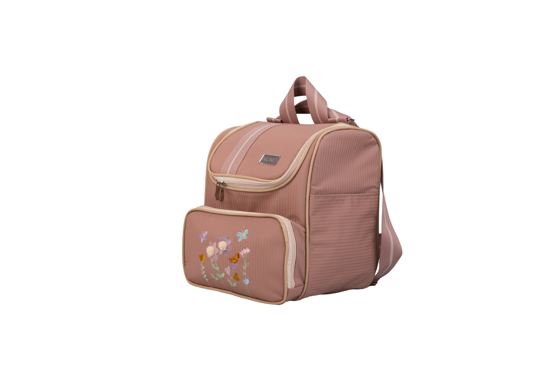 MOCHILA JARDIM - ROSÊ COM LISTRAS