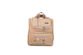 MOCHILA JARDIM - BEGE COM LISTRAS