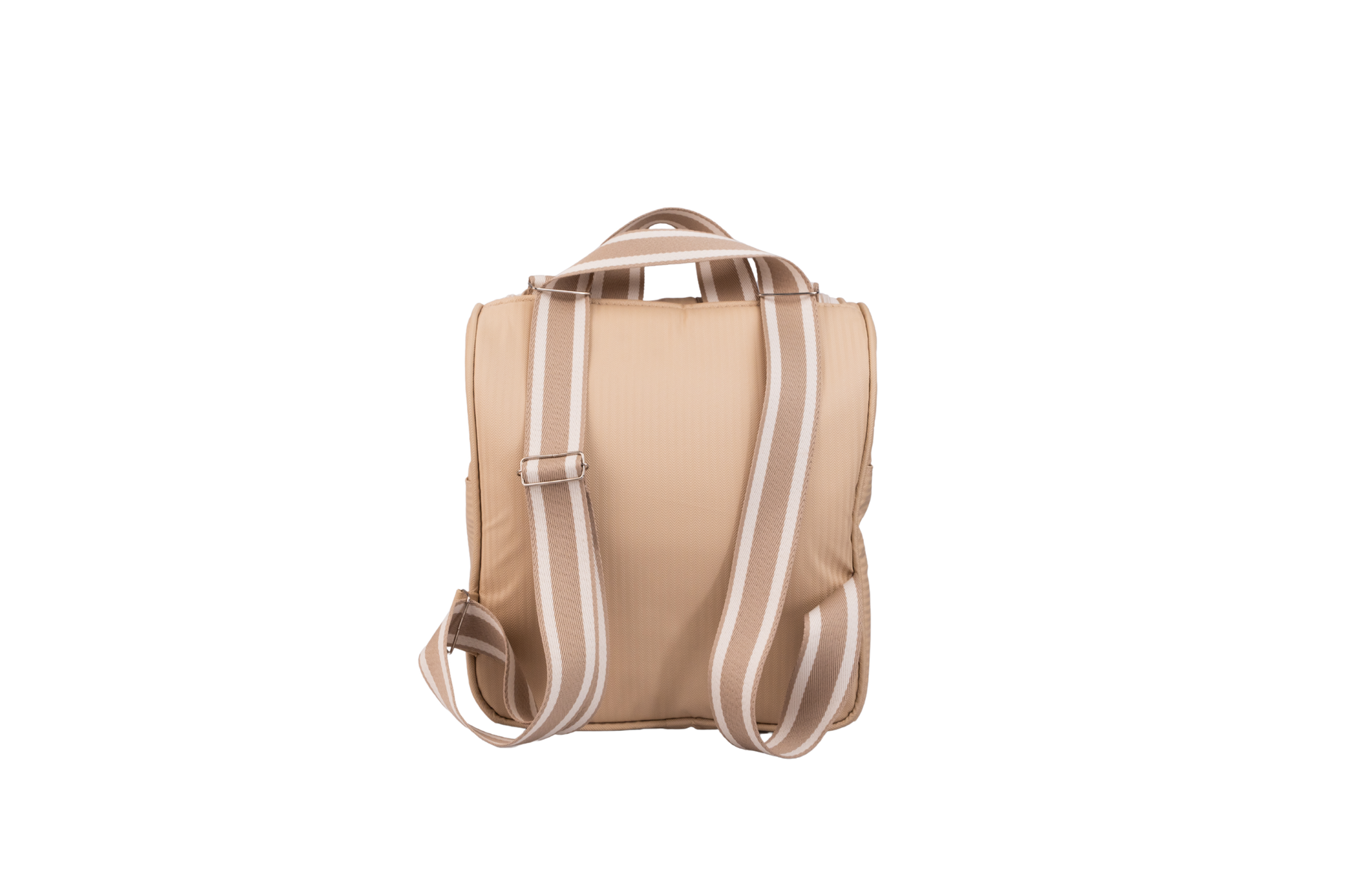 MOCHILA JARDIM - BEGE COM LISTRAS