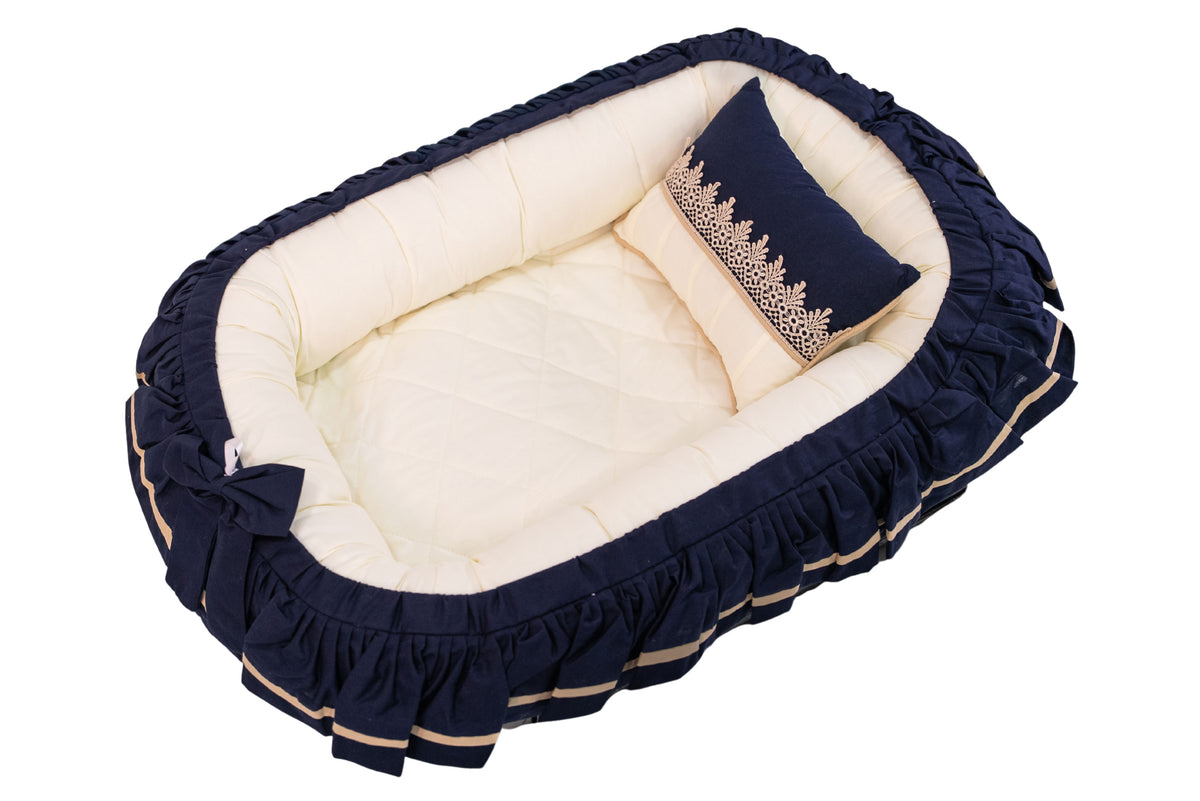 NINHO CUTIE - AZUL MARINHO COM BEGE