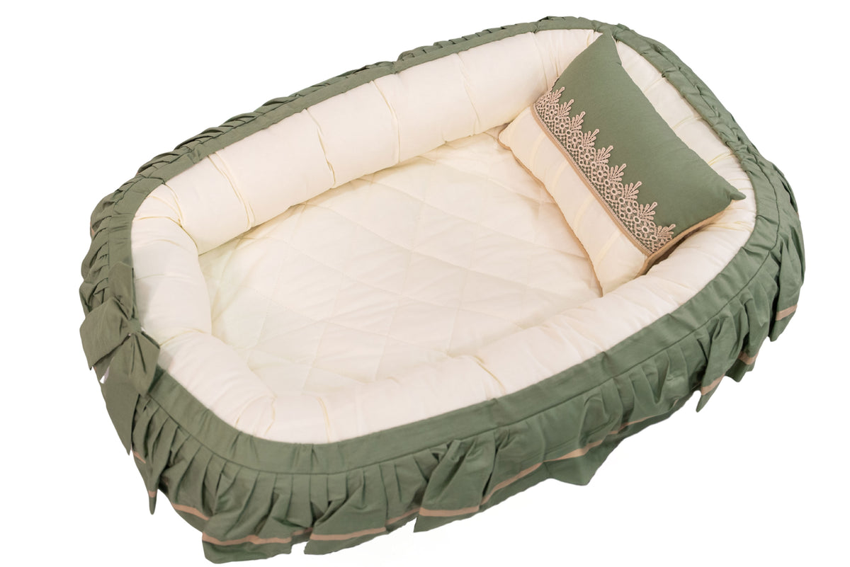 NINHO FOLHAS - VERDE ARBUSTO COM BEGE