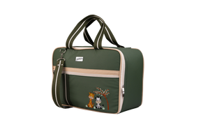 MALA DE MÃO SAFARI - VERDE MILITAR COM LISTRAS