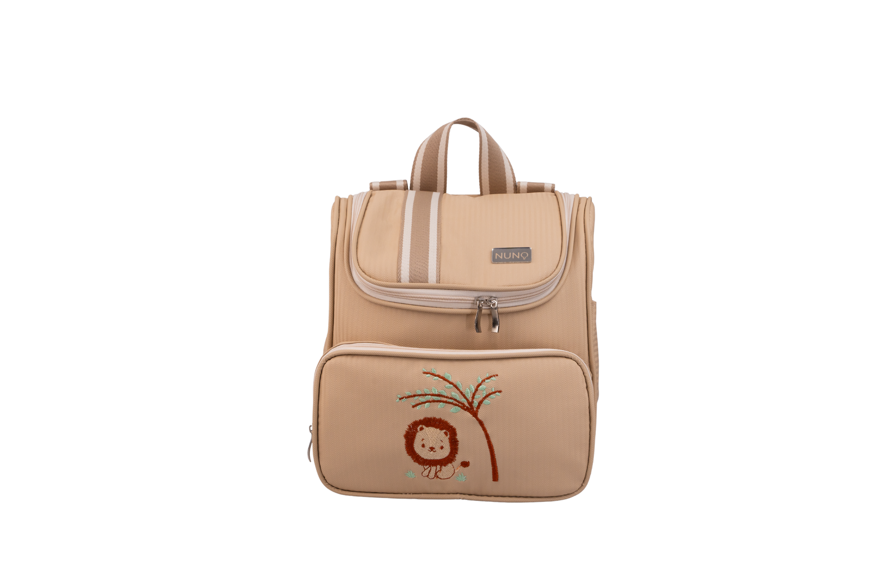 MOCHILA SAFARI - BEGE COM LISTRAS