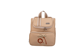 MOCHILA SAFARI - BEGE COM LISTRAS