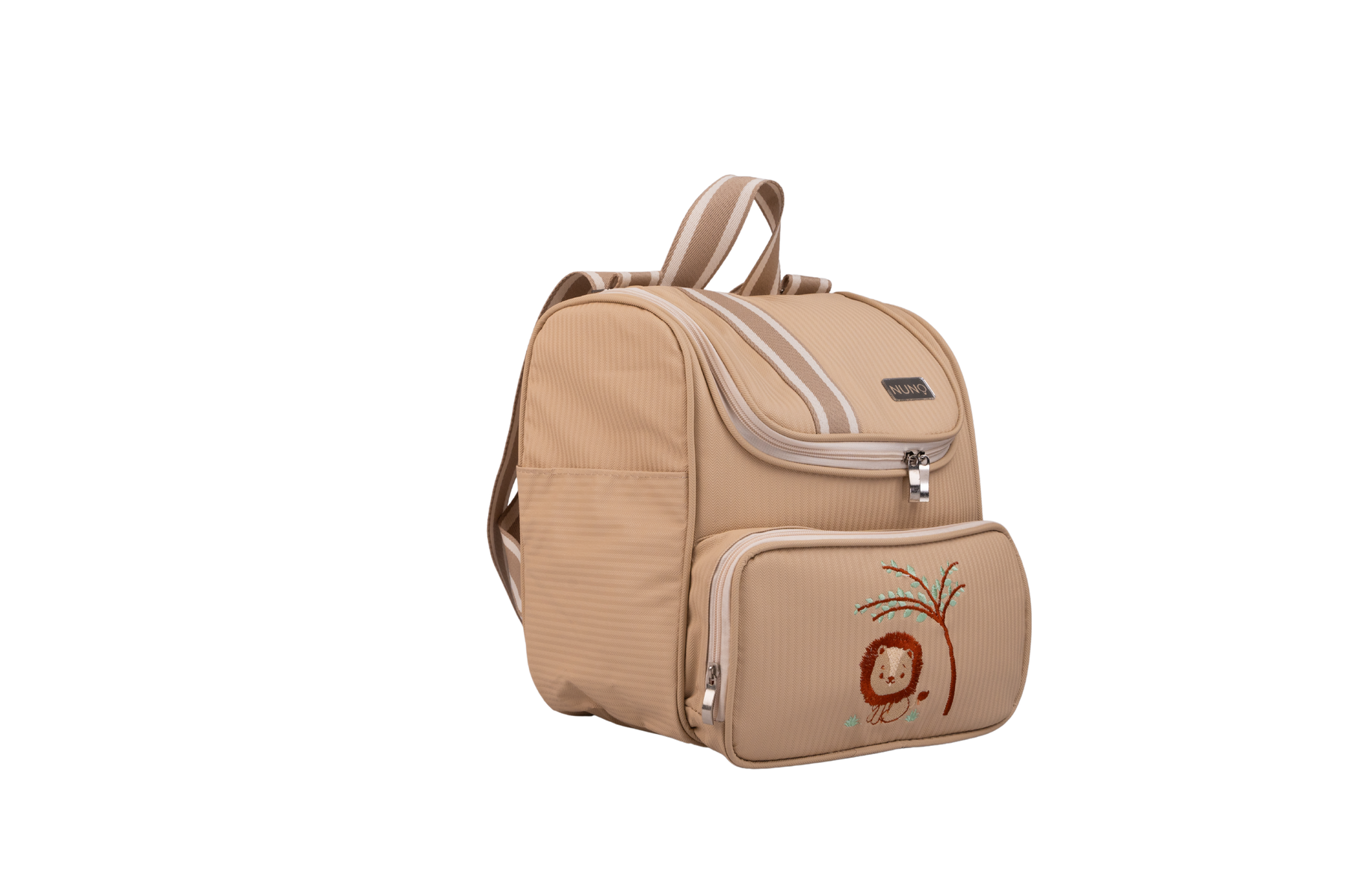 MOCHILA SAFARI - BEGE COM LISTRAS