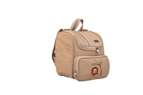 MOCHILA SAFARI - BEGE COM LISTRAS