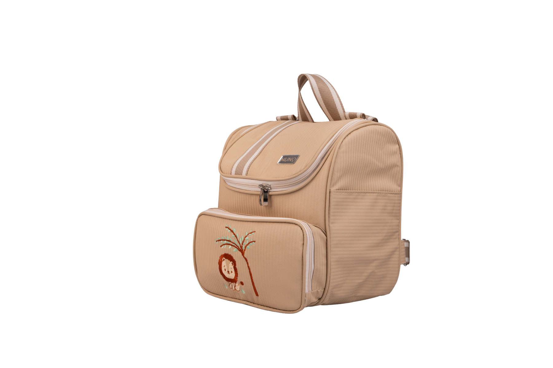 MOCHILA SAFARI - BEGE COM LISTRAS