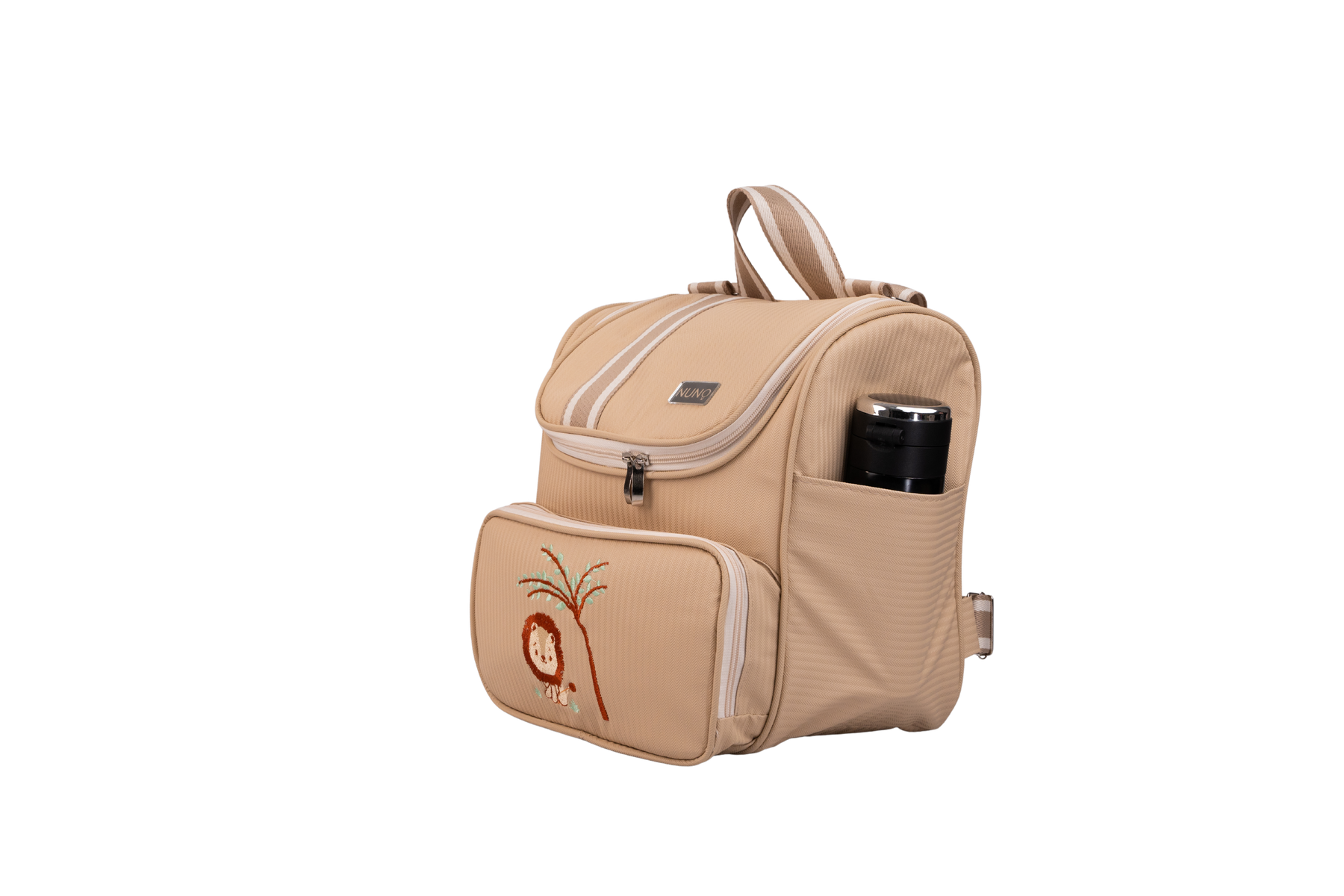 MOCHILA SAFARI - BEGE COM LISTRAS