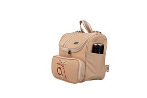 MOCHILA SAFARI - BEGE COM LISTRAS