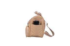 MOCHILA SAFARI - BEGE COM LISTRAS