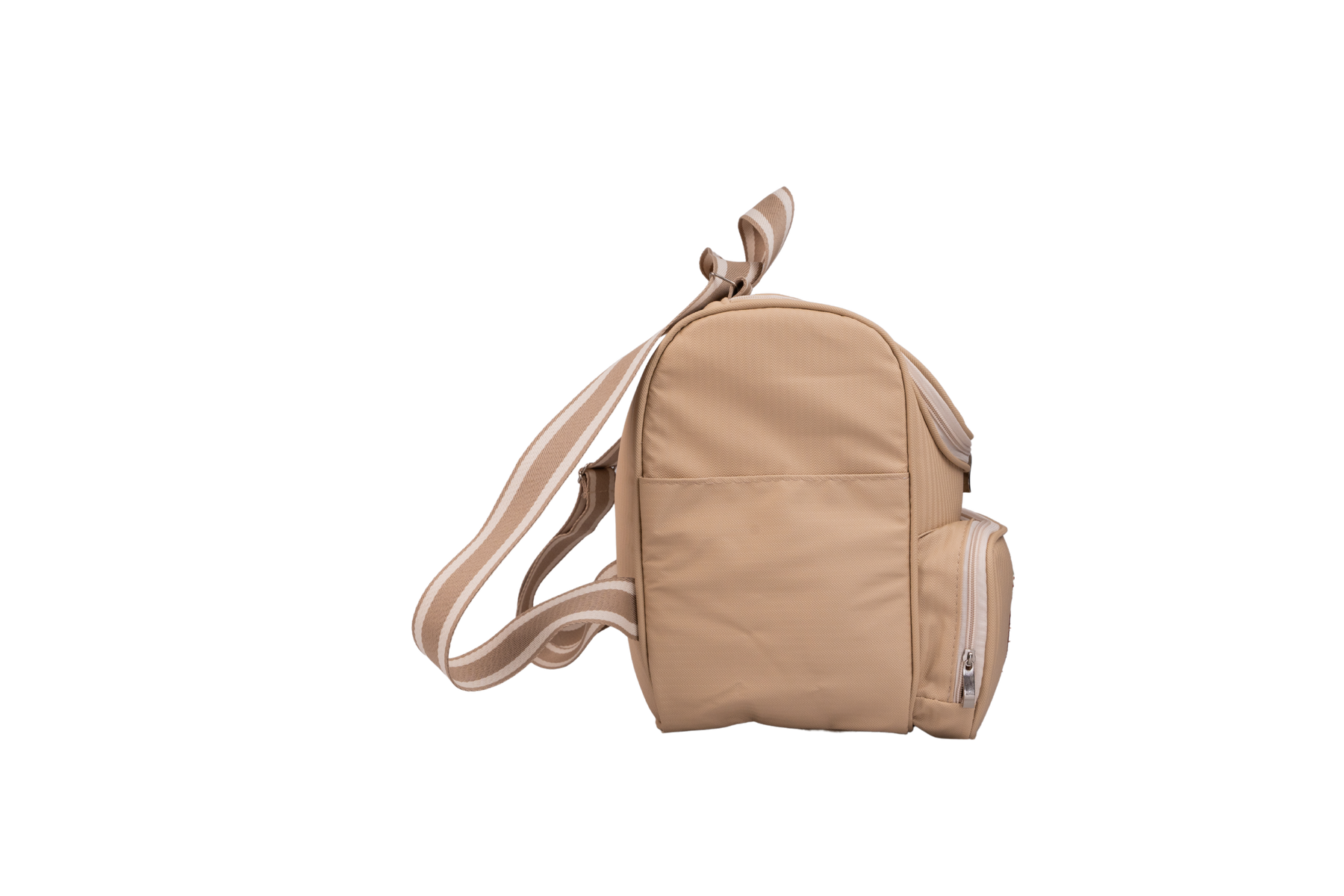 MOCHILA SAFARI - BEGE COM LISTRAS
