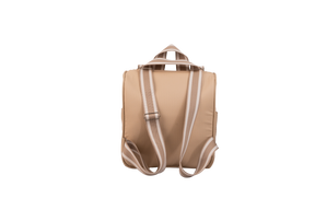 MOCHILA SAFARI - BEGE COM LISTRAS