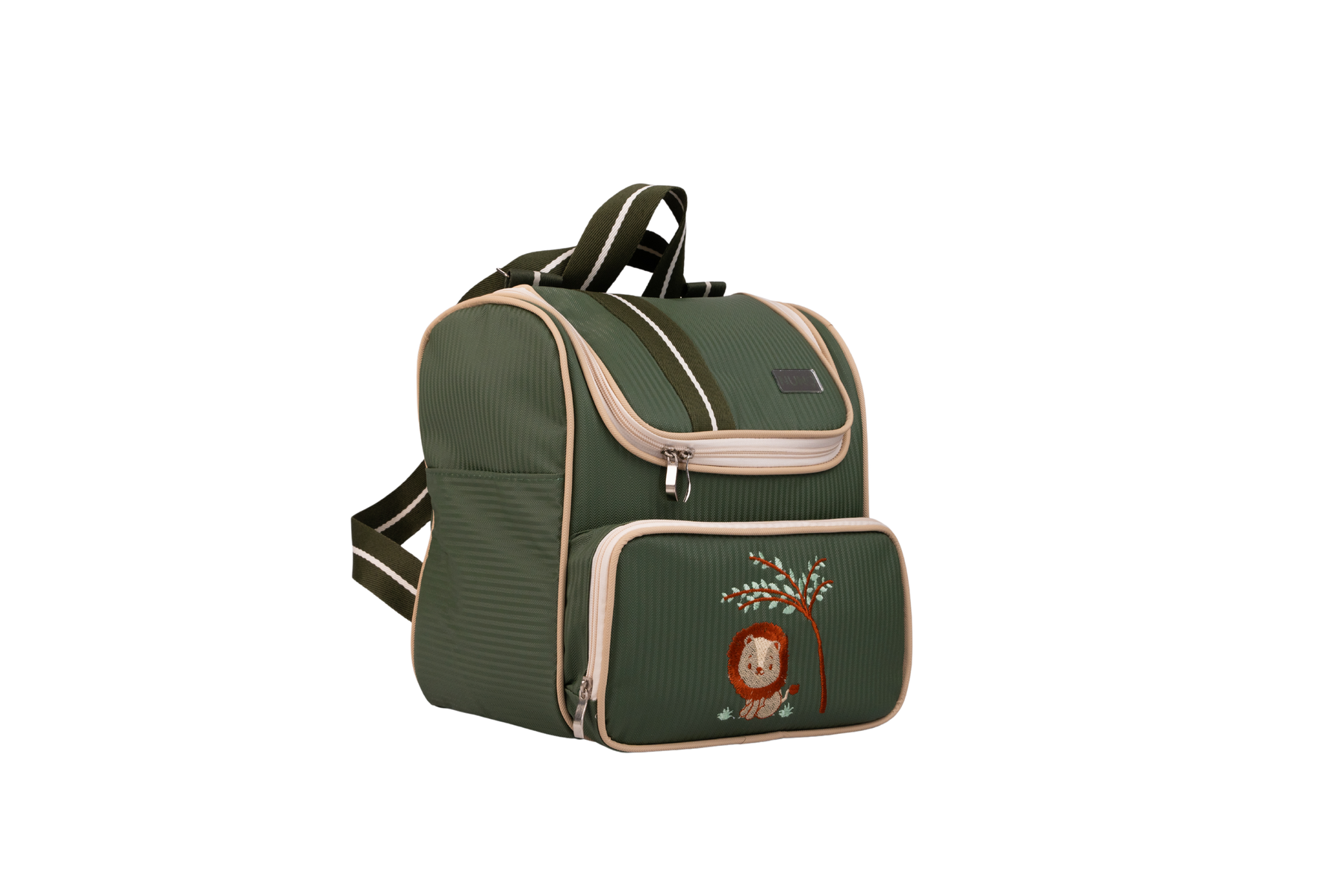 MOCHILA SAFARI - VERDE MILITAR COM LISTRAS