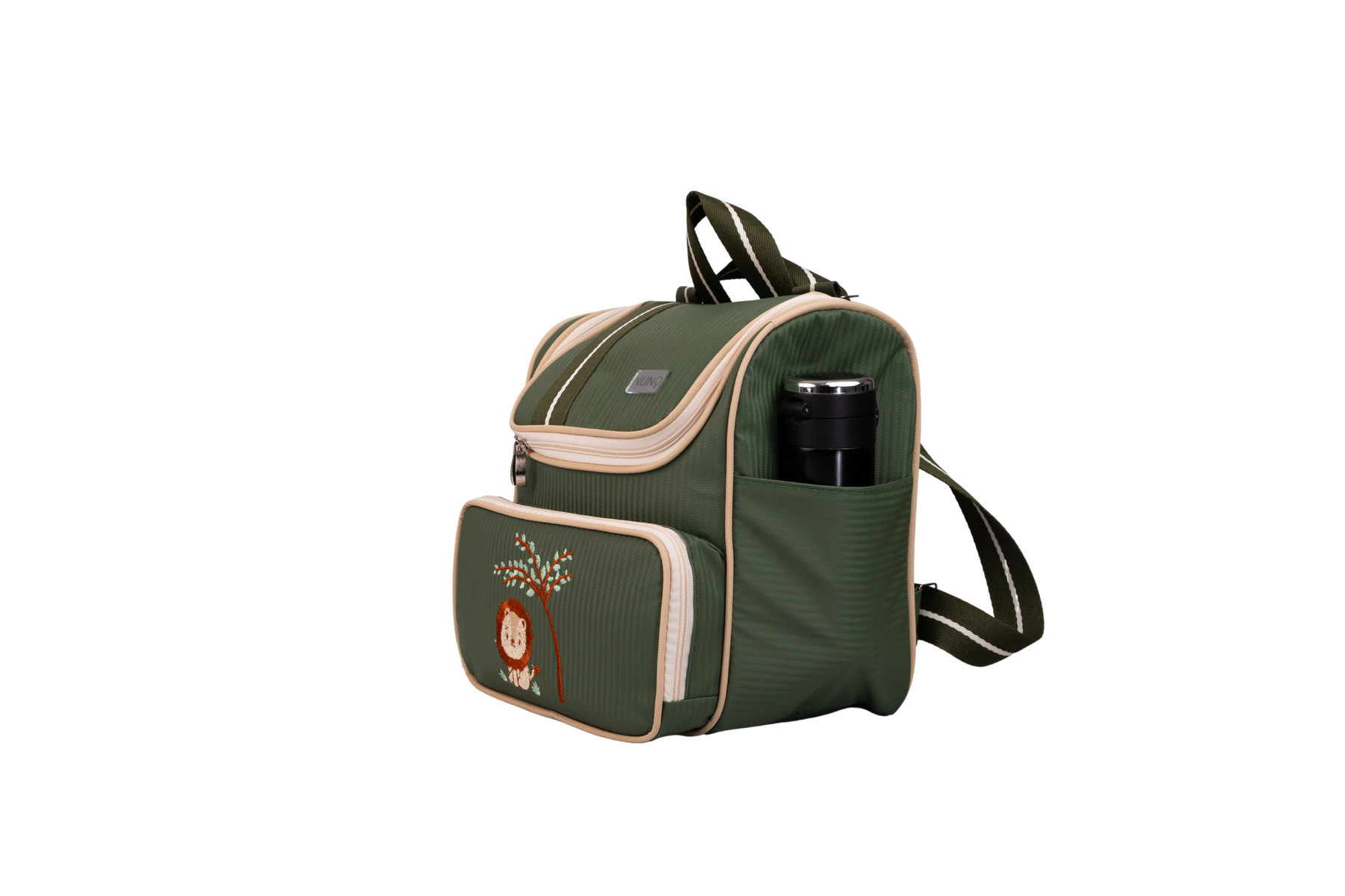 MOCHILA SAFARI - VERDE MILITAR COM LISTRAS