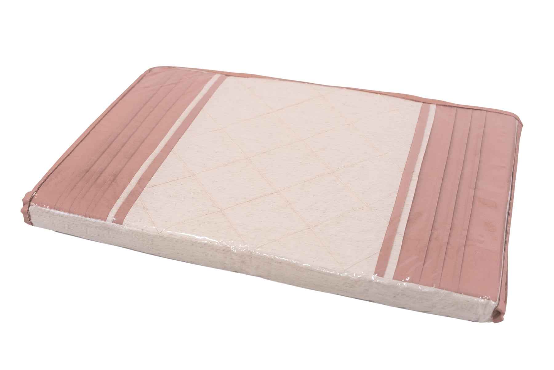 TROCADOR FIXO LINHO LISTRA ROSA