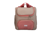 MOCHILA BELGA - BEGE E ROSA GOIABA