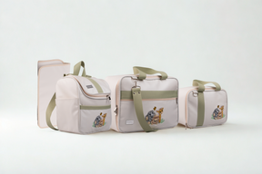 MALA DE MÃO  FAUNA - OFF WHITE COM VERDE CLARO