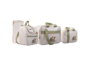 MALA DE MÃO  FAUNA - OFF WHITE COM VERDE CLARO