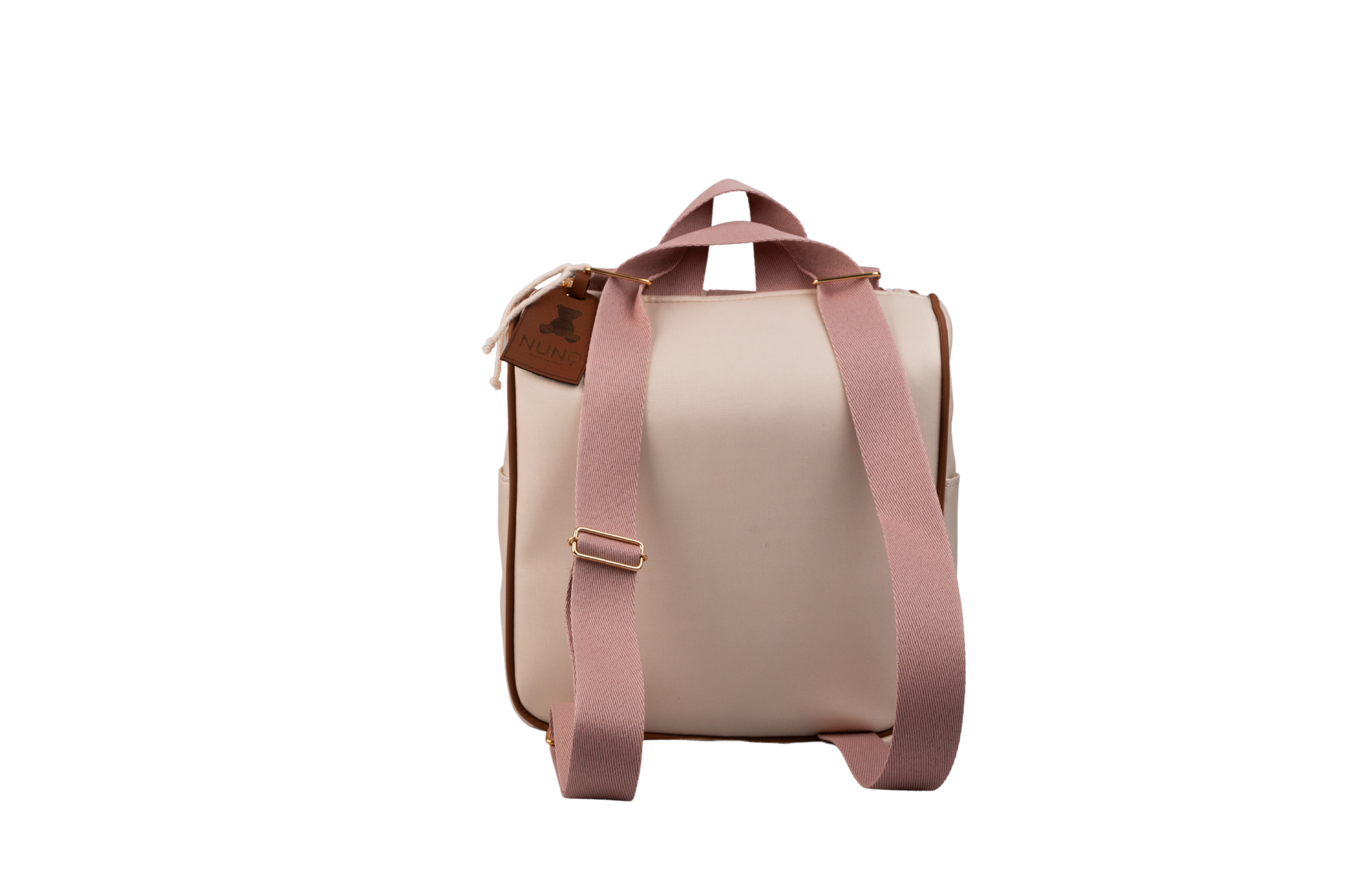 MOCHILA  CARTEIRO - BEGE COM ROSÊ