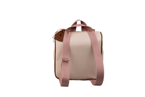 MOCHILA  CARTEIRO - BEGE COM ROSÊ