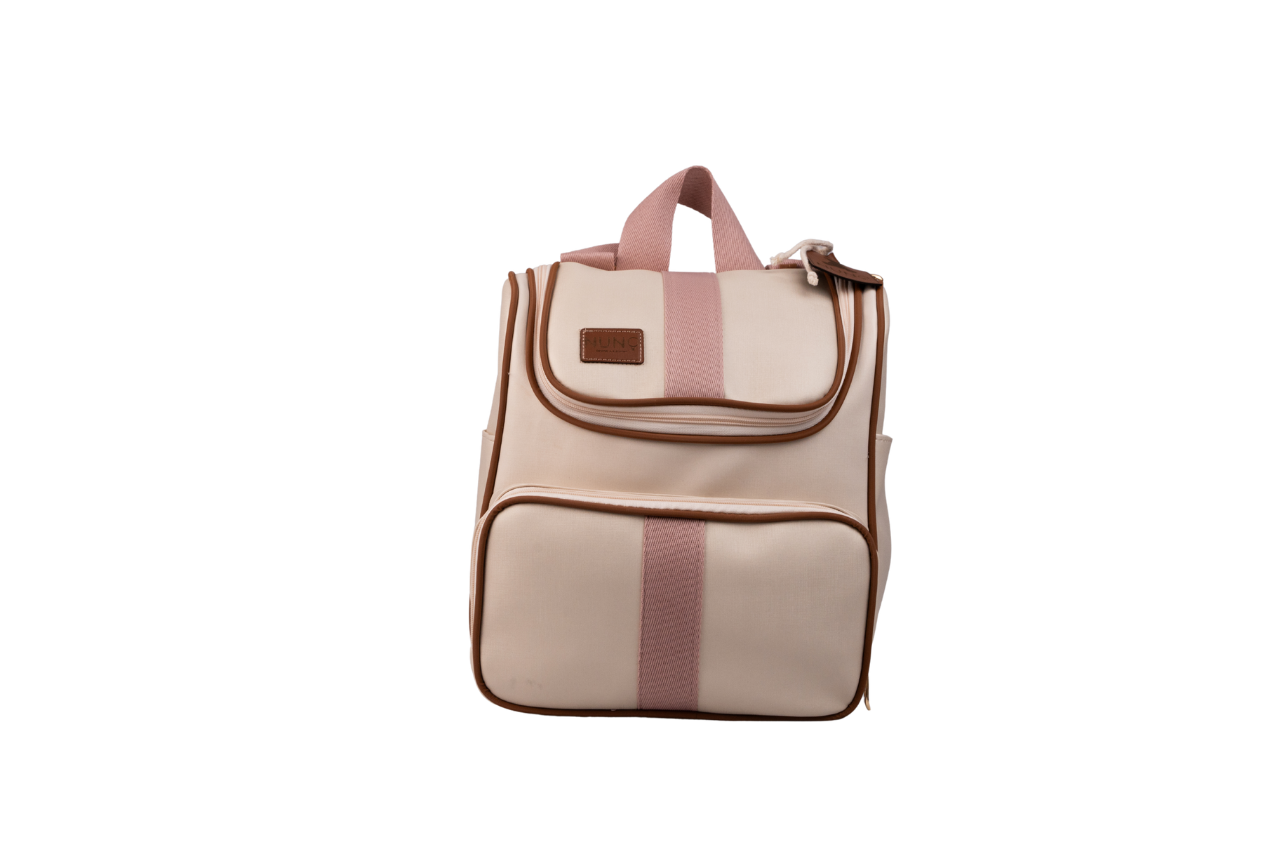 MOCHILA  CARTEIRO - BEGE COM ROSÊ