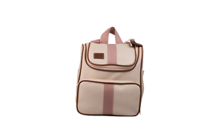 MOCHILA  CARTEIRO - BEGE COM ROSÊ