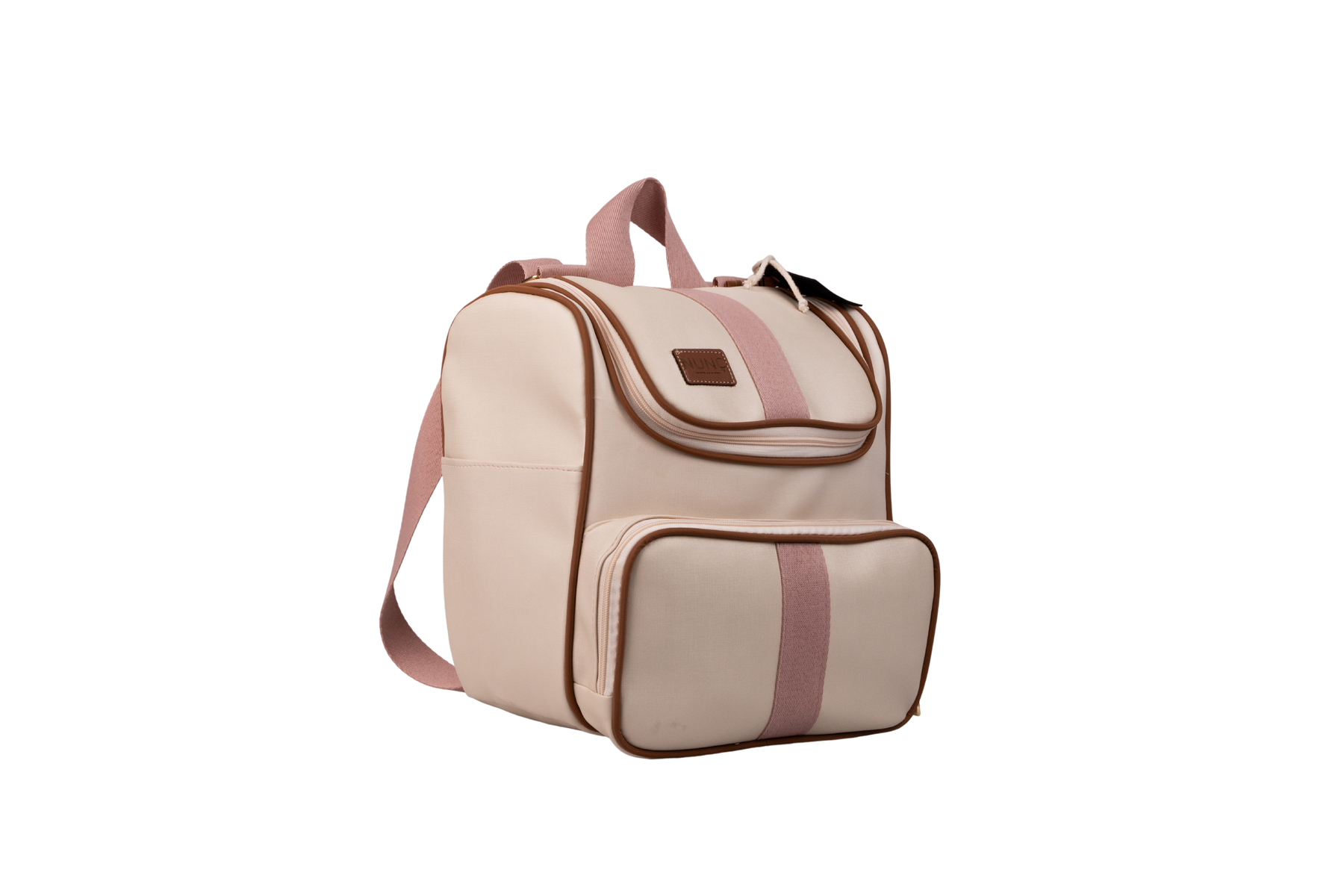 MOCHILA  CARTEIRO - BEGE COM ROSÊ