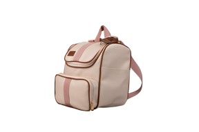 MOCHILA  CARTEIRO - BEGE COM ROSÊ