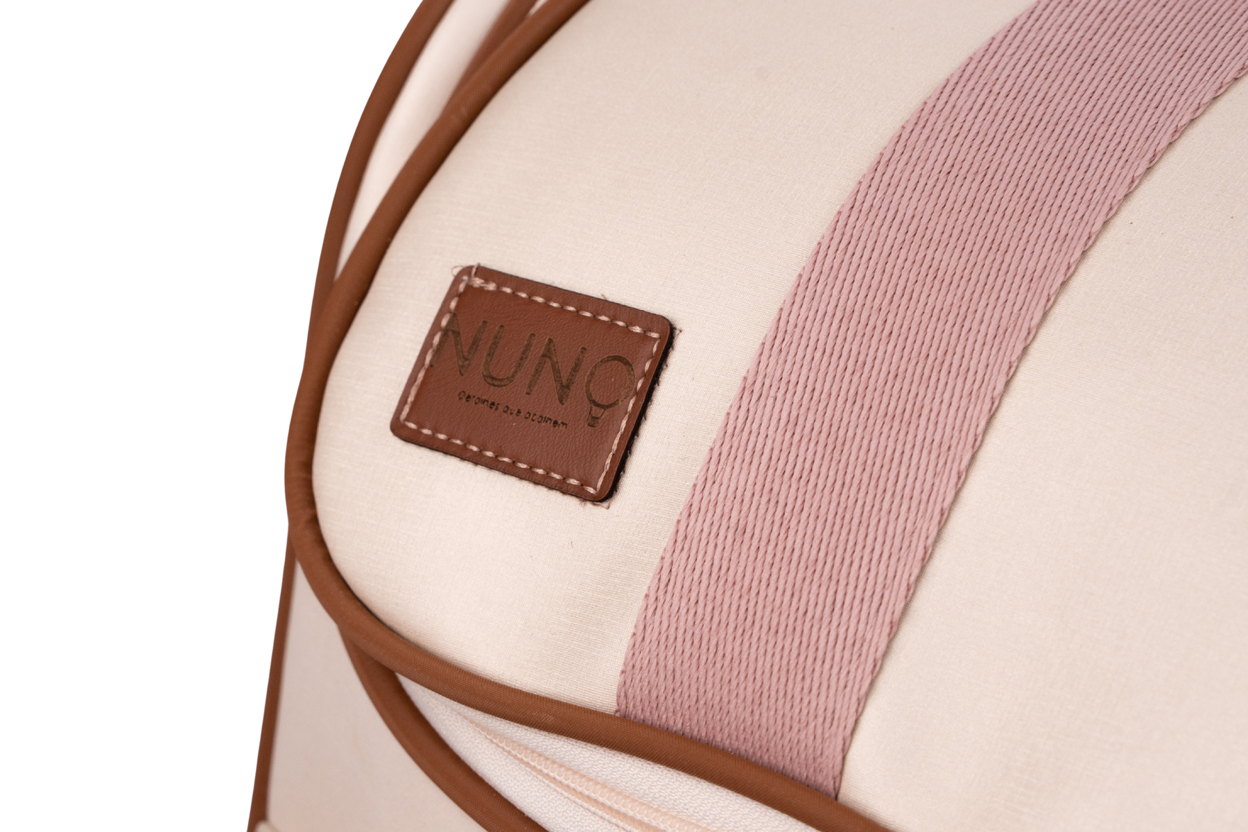 MOCHILA  CARTEIRO - BEGE COM ROSÊ