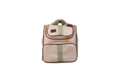 MOCHILA  CARTEIRO - BEGE COM MARROM CLARO LISTRADO