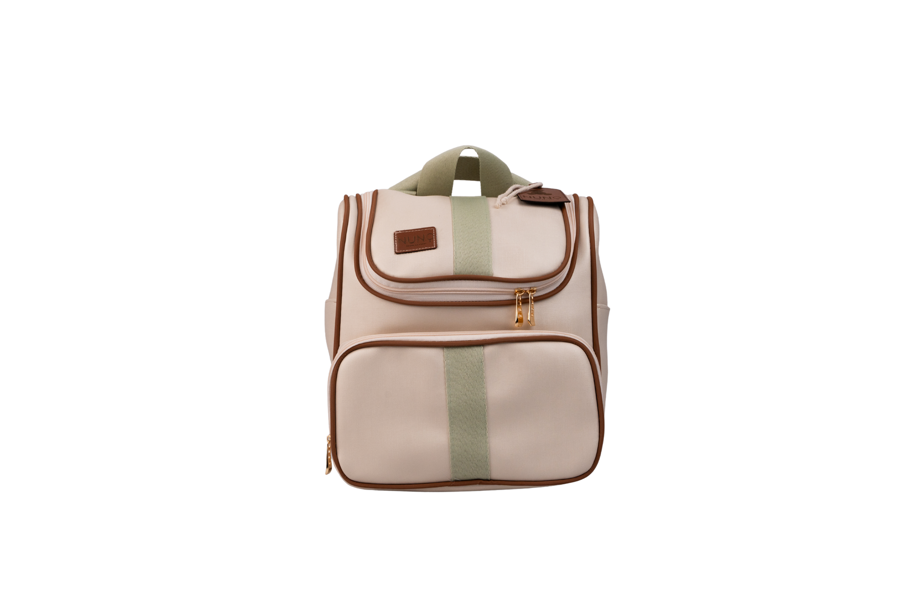 MOCHILA  CARTEIRO - BEGE COM MARROM CLARO LISTRADO